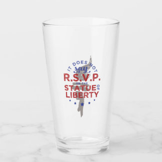 Verre Cela ne dit pas RSVP sur la statue de la Liberté