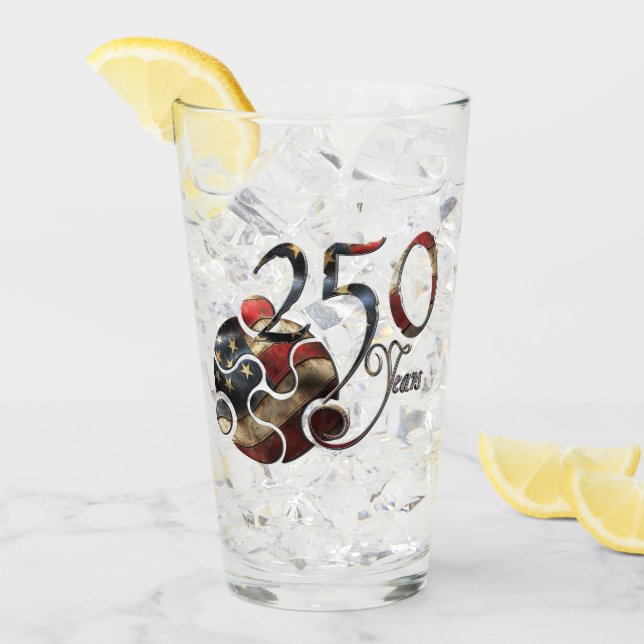 Verre Celebrate 250 Years of American Dreams (Devant glace)