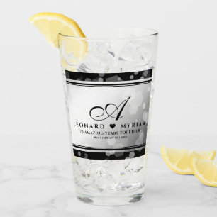 Verre Célébration élégante du 70e anniversaire de mariag
