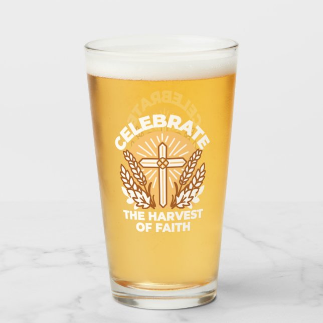 Verre Célébrons la foi avec la récolte - Art Inspiration (Devant (rempli))