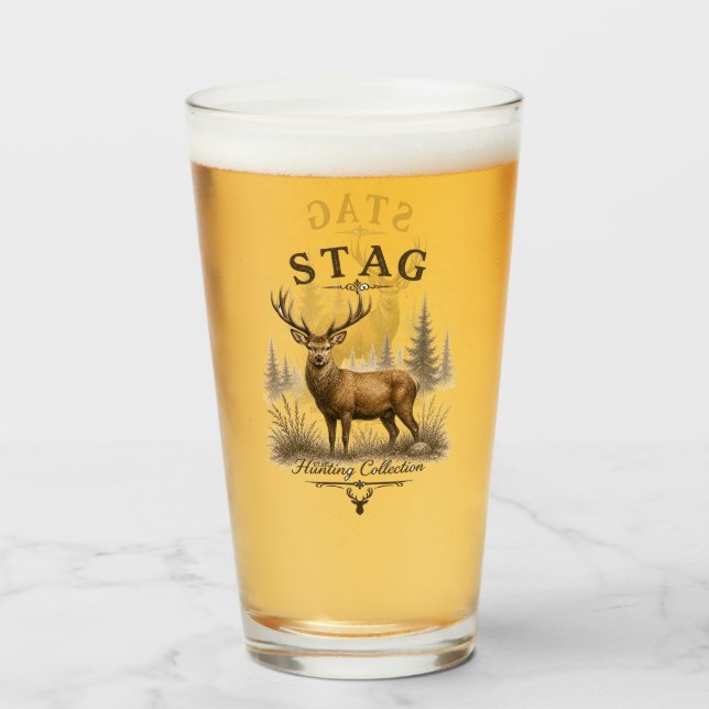 VERRE CERF – COLLECTION DE CHASSE  (Devant (rempli))