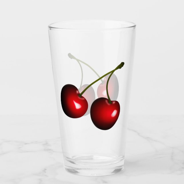 Verre cerise rouge (Devant)