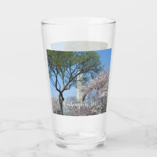 Verre Cerisiers en fleurs et le Monument de Washington à