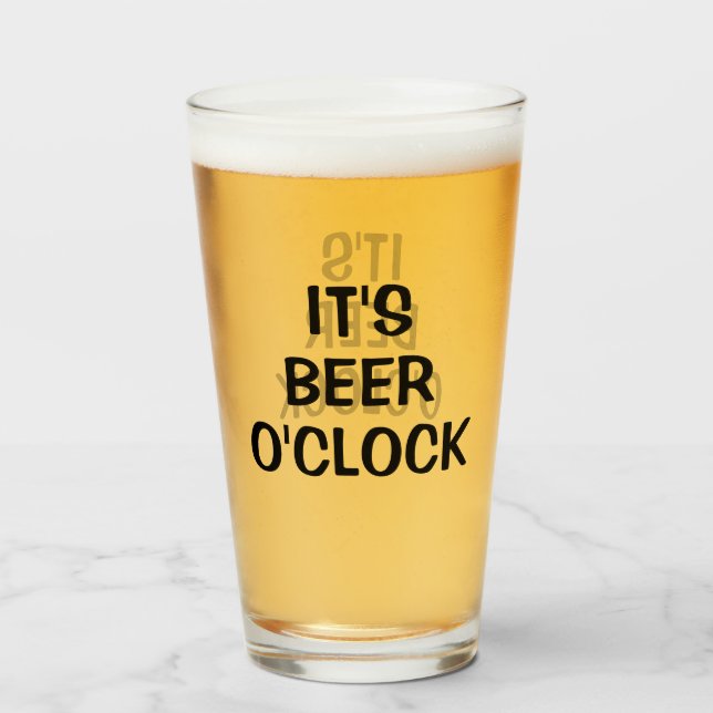 Verre C'est Beer O'clock (Devant (rempli))