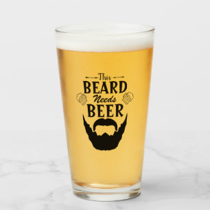 Verre Cette Barbe A Besoin D'Une Bière, Une Coupe De Ver