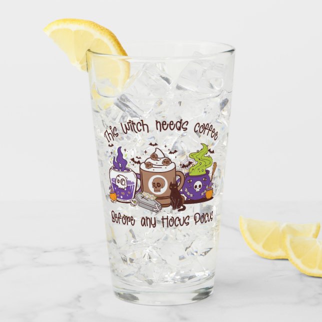 Verre Cette sorcière a besoin de café (Devant glace)