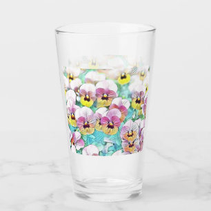 Verre Champ de panneaux rose, jaune et blanc