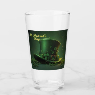 Verre Chapeau et motif de trèfle de la Saint-Patrick