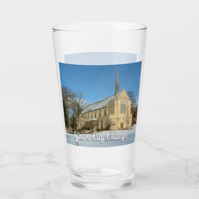 Verre Chapelle Harbison en hiver au Grove City College (Devant)