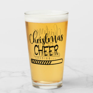Verre Chargement de la fête de Noël   Drôle Humour saiso