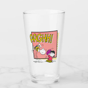 Verre Charlie Brown et Lucy Football Comic Graphic