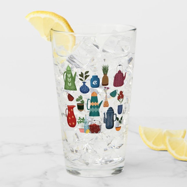 Verre Charme de cuisine moderne du milieu du siècle (Devant glace)