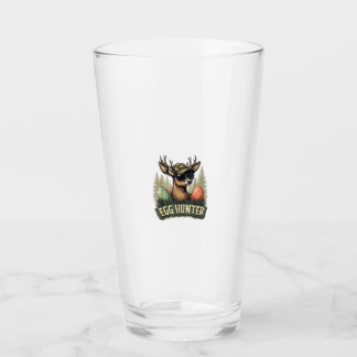 Verre Chasseur d'oeufs Cerf Buck Joyeuse fête de Pâques 