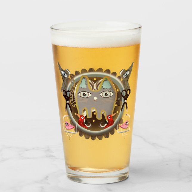 VERRE CHAT (Devant (rempli))