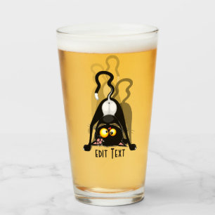 Verre Chat à l'envers Personnage de dessin animé drôle