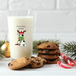 Verre Chat Calico de Noël amusant