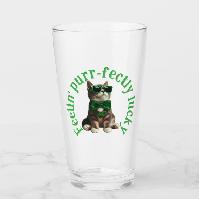 Verre Chat chanceux parfaitement (Devant)
