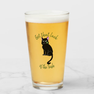 Verre Chat chanceux Saint Patrick's Day Beer Glass Tumbl