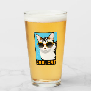 Verre Chat Cool amusant