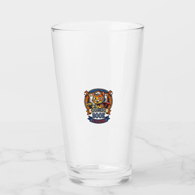 Verre Chat de Bande Dessinée Idée Cadeau Maman Chat - Ch (Devant)