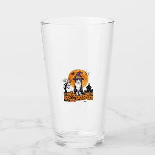 Verre Chat de Halloween Sorcière Citrouille Vintage Épou