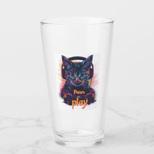 Verre Chat de joueur monte de niveau (Devant)
