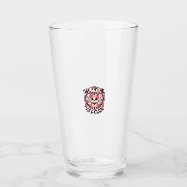 Verre Chat de la Saint-Valentin Dessin drôle pour amateu (Devant)