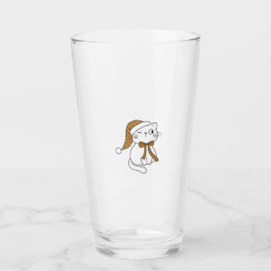 Verre Chat de l'hiver clin d'œil