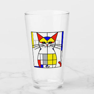 Verre Chat de Mondrian