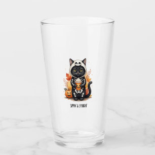 Verre Chat d'Halloween mignon et effrayant
