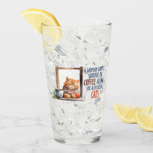 Verre Chat doré mignon orange avec Coupe de Café