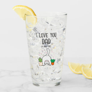 Verre Chat Drôle Je T'Aime Papa Un Trou Beaucoup