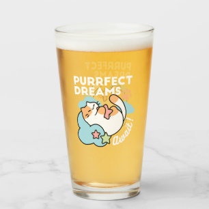 Verre Chat Endormi Enlaçant une Étoile – Rêves Parfaits