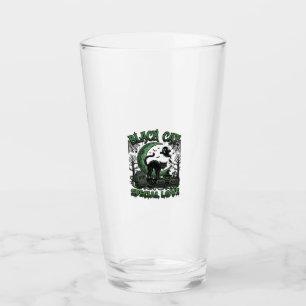 Verre Chat Noir Amour Spécial Haloween Croissant Lune Fa