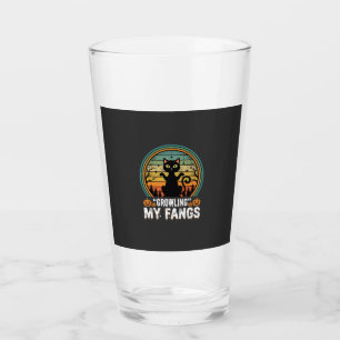 Verre Chat noir Halloween grognant mes crocs design rétr