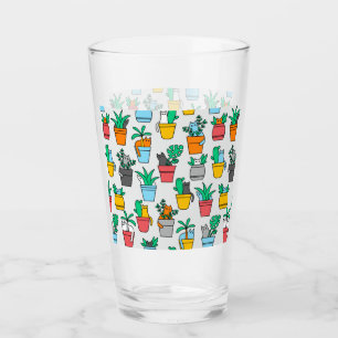 Verre Chats dans les pots à fleurs