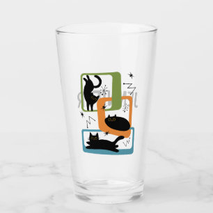 Verre Chats noirs du milieu du siècle