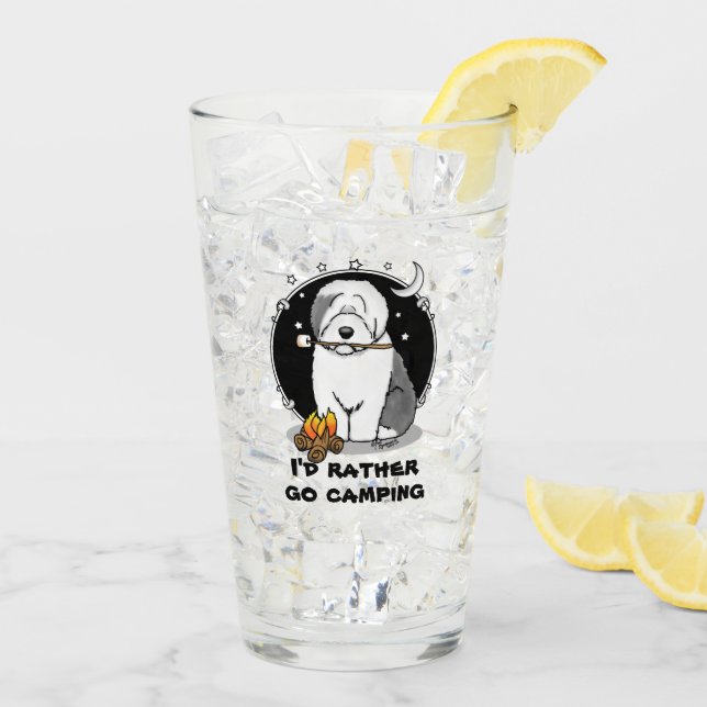 Verre Chatte chien randonneur Camper Vieux anglais Sheep (Dos glace)