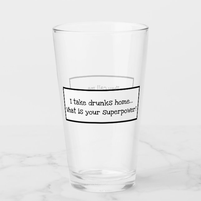Verre Chauffeur Drôle Désigné Superhero Typographie (Devant)