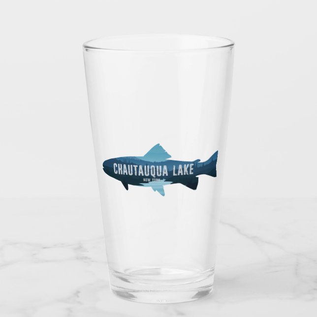 Verre Chautauqua Lake New York Fish (Devant)