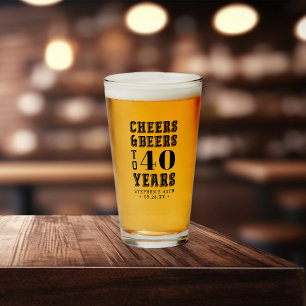 Verre Cheers & Bières à 40 ans N'importe quel Jour de ja