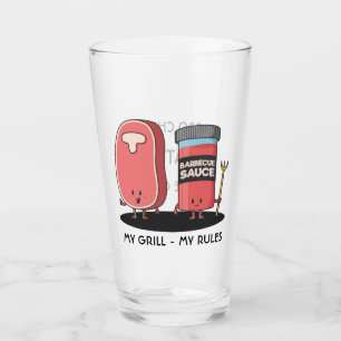 Verre Chef barbecue sur mesure en steak et sauce
