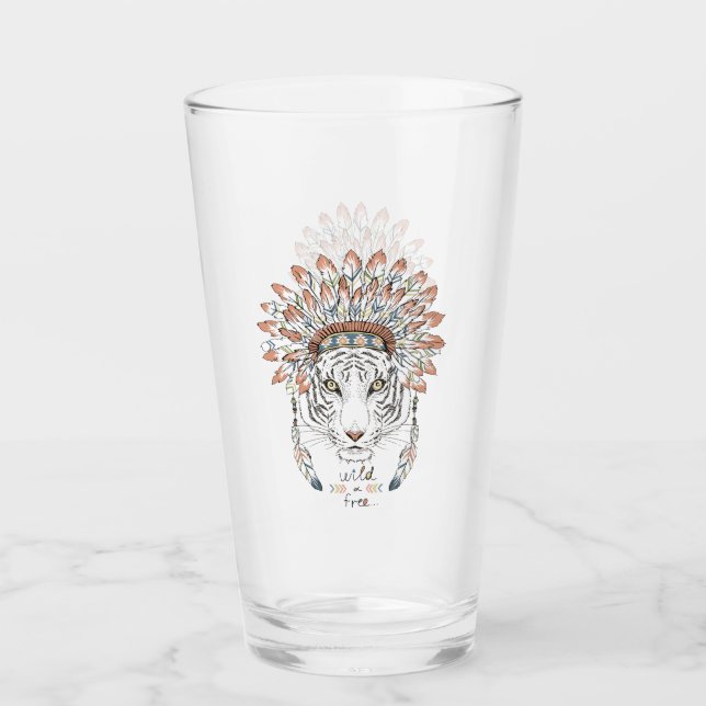 Verre Chef indien indigène de tigre (Devant)