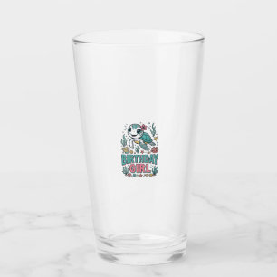Verre Chemise à gravure vintage tortue marine fille d'an