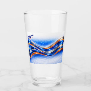 Verre Chemise Aqualume Wave – Flux Abstrait Bleu Orange