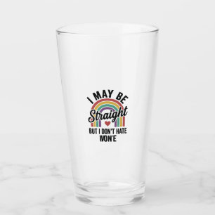 Verre Chemise de fierté arc-en-ciel Straight But Kind Vi