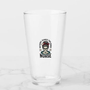 Verre Chemise d'infirmière Halloween Graphique de crâne 