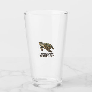 Verre Chemise drôle de tortue de mer amateur de tortue v