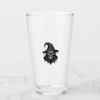 Verre Chemise Halloween Chapeau De Sorcière Crâne Gravur