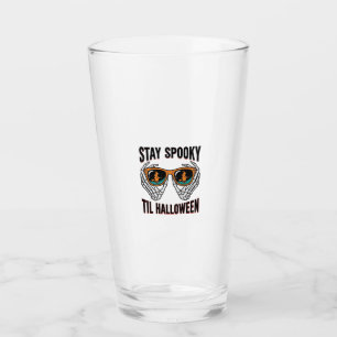 Verre Chemise Halloween squelette avec lunettes de sorci